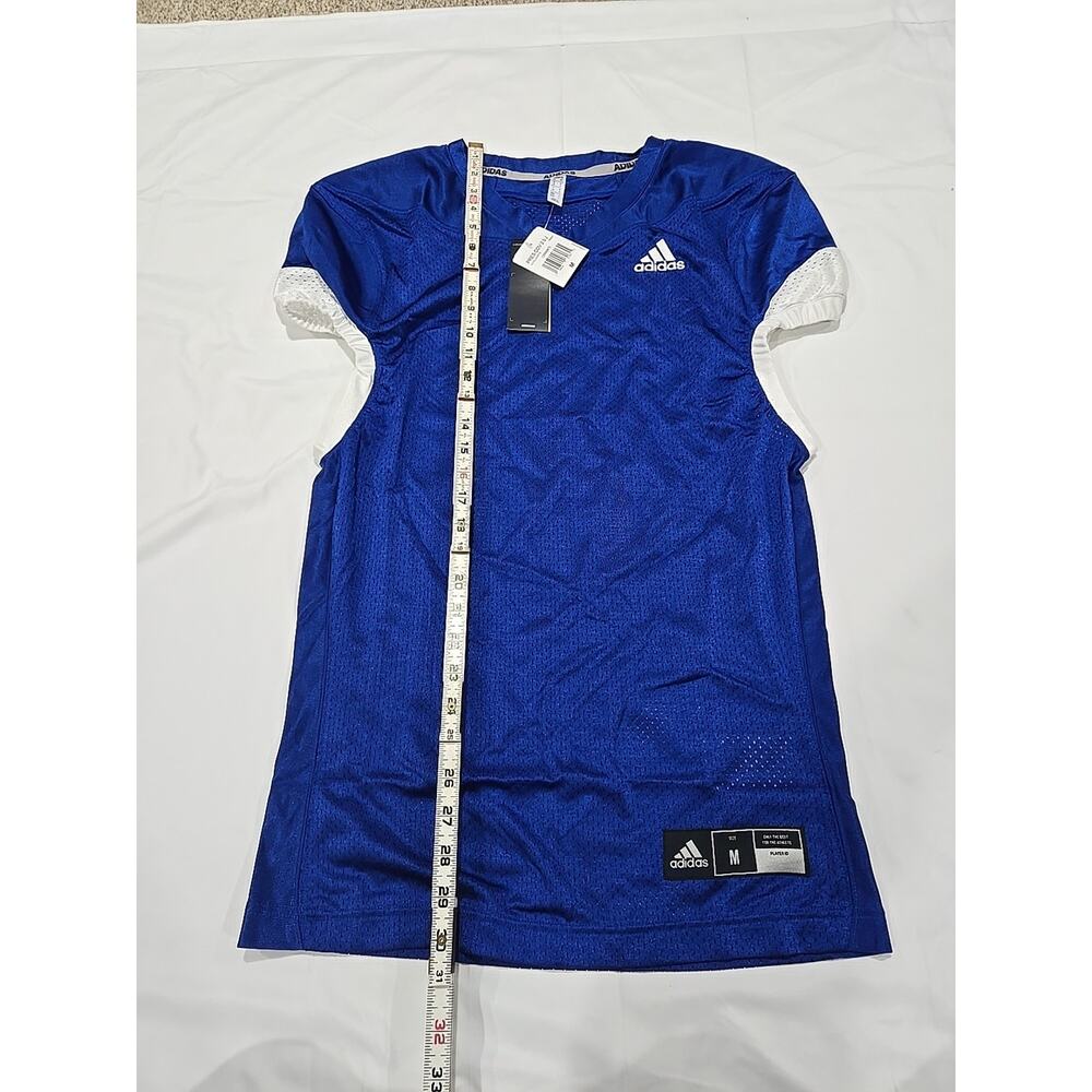 NWT Press Coverage Adidas Football Jersey M Blue Practice Tackle Flag Mens